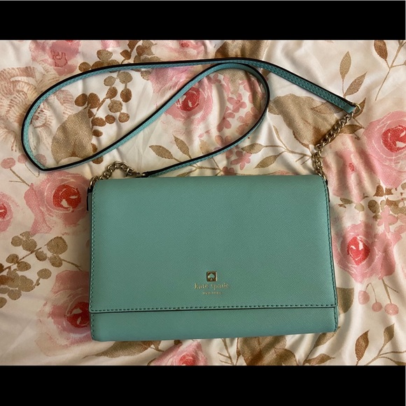 kate spade Handbags - Blue Kate spade cross body clutch